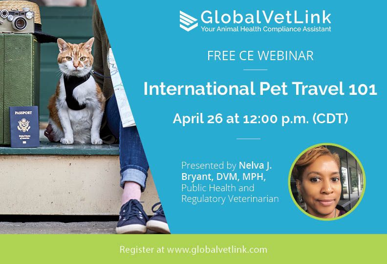 International Pet Travel 101 – free CE webinar